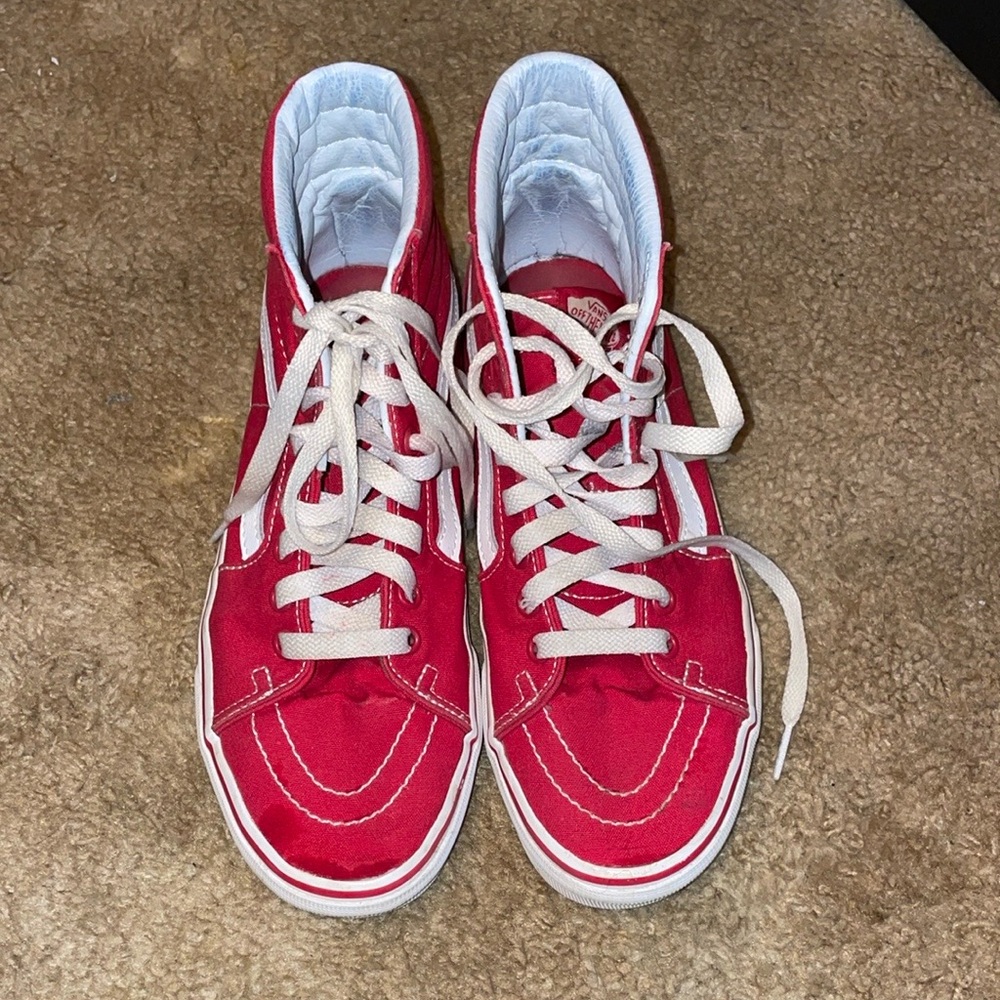 Vans Women’s Red High-Top Sneakers